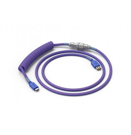 Glorious Coiled Cable Nebula, USB-C to USB-A, 1.37m - purple