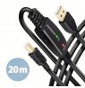 AXAGON ADR-220B Active USB 2.0 Connection Cable, USB-A to USB-B - 20m