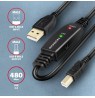 AXAGON ADR-220B Active USB 2.0 Connection Cable, USB-A to USB-B - 20m