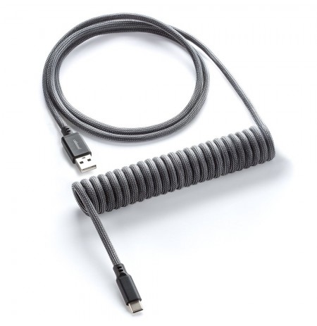 CableMod Classic Coiled Keyboard Cable USB-C to USB Type A, Carbon Grey - 150cm