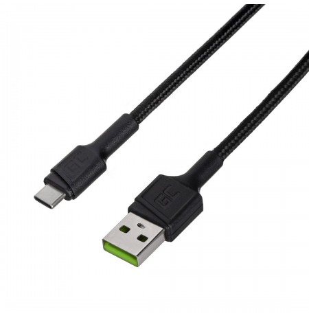 Green Cell KABGC30 USB cable USB 2.0 1.2 m USB C Black