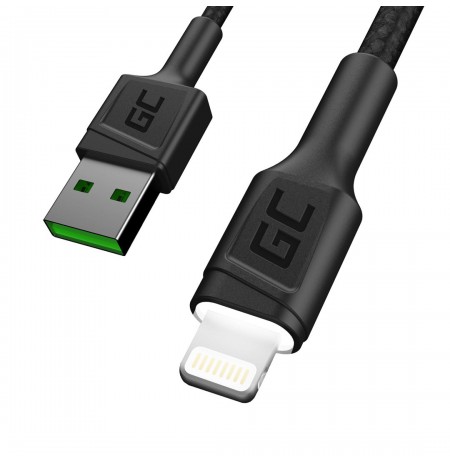 Green Cell KABGC05 lightning cable 1.2 m Black