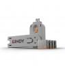 Lindy USB Port Blocker - Pack of 4 Colour Code: Orange