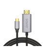 USB-C to HDMI 2.0B cable, 2m, silver / black, gold tips, SAVIO CL-171
