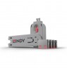 Lindy USB Port Blocker - Pack of 4, Colour Code: Pink