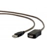 Cable GEMBIRD UAE-01-5M (USB 2.0 M - USB 2.0 F, 5m, black color)