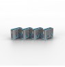 Lindy USB Port Blocker - Pack of 4, Colour Code: Blue