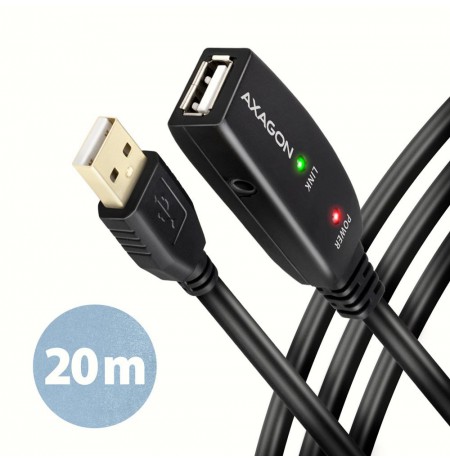 AXAGON ADR-220 Active USB 2.0 Extension Cable, USB-A Male/Female - 20m