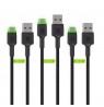 Green Cell KABGCSET03 USB cable 2 m USB A USB C Black