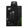 Green Cell Set 3x Ray Lightning Cable 30cm, 120cm, 200cm with white LED backlight, fast charging Apple 2.4A