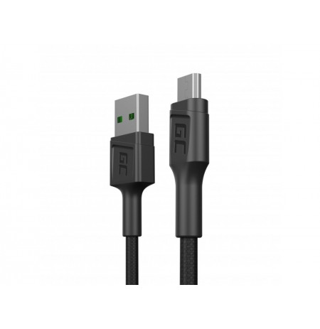 Green Cell KABGC23 USB cable USB 2.0 0.3 m USB A Micro-USB B Black