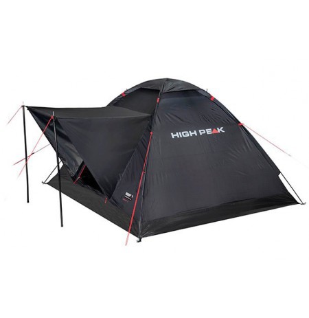 High Peak Beaver 3 Black, Red Pyramid tent 10320