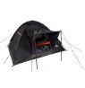 High Peak Beaver 3 Black, Red Pyramid tent 10320