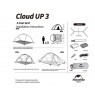 Naturehike Palapinė Cloud Up 3 20D Updated NH18T030-T-Forest Green