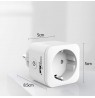 GreenBlue WiFi remote controlled socket, Android/iOS/Alexa/Google Home, energy cons. Energy, timer, max 3680W, type F, GB720 F