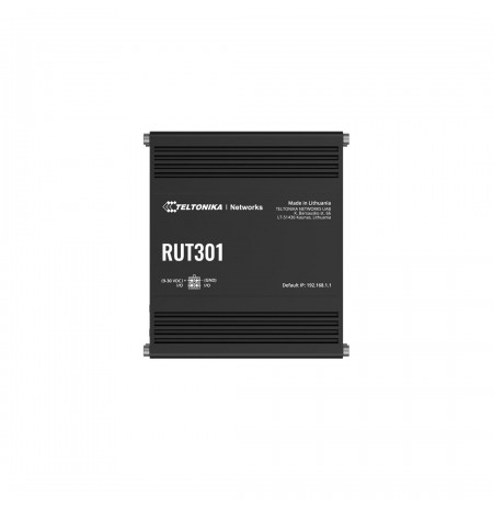 Ethernet Router | RUT301 | No Wi-Fi | 10/100 Mbit/s | Ethernet LAN (RJ-45) ports 5 | Mesh Support No | MU-MiMO No | No mobile br