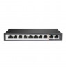 Extralink PERSES | Switch PoE | 8x Gigabit PoE/PoE+, 2x RJ45 Uplink Gigabit, 96W