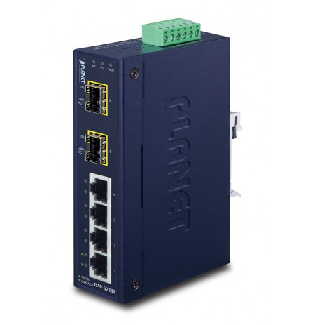 PLANET ISW-621TF network switch Unmanaged L2 Fast Ethernet (10/100) Blue