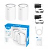 Cudy M3000 2-PACK mesh wi-fi system Dual-band (2.4 GHz / 5 GHz) Wi-Fi 6 (802.11ax) Grey, White 1 Internal