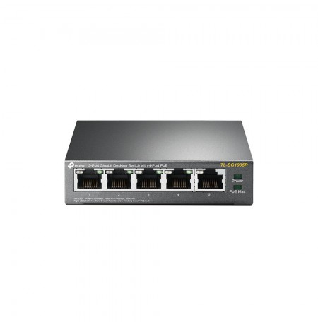 TP-Link TL-SG1005P Network Links Unmanaged Gigabit Ethernet (10/100/1000) Power over Ethernet (PoE) Black