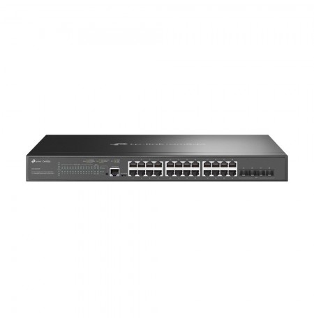 TP-LINK JetStream 24-Port Gigabit and 4-Port 10GE SFP+ L2+ Managed Switch with 24-Port PoE+