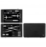 Zwilling Twinox Manicure Set - Black Leather Case, 12 Pieces - Black