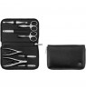 Zwilling Twinox Travel Set - Black Leather Case, 8 Pieces - Black