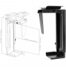 Techly ICA-CS 66 CPU holder Under desk CPU holder Black