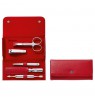 Zwilling Classic Inox Manicure Set – 5 pcs Leather Pouch - Red