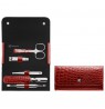 Zwilling Classic Inox Travel Set – Red Leather Case, 5 Pieces - Red