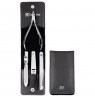 ZWILLING Classic Inox travel set 97438-004-0 - black leather case 4 pieces - black