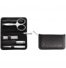 Zwilling Twinox Travel Set - Black Leather Case, 5 Pieces - Black