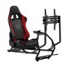 NanoRS RS160 Gaming Chair Racing Simulator Stand 3 in 1 PC Console Gamers Synthetic Leather Cover Steering Wheel Stand TV Bracke