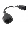 LANBERG CA-C14E-10CC-0018-BK extension power cable IEC 320 C14-more SCHUKO F