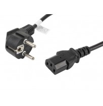 Cable Lanberg CA-C13C-11CC-0018-BK (C13 / IEC C13 / IEC 320 C13 F - Schuko M, 1,8m, black color)