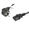 Cable Lanberg CA-C13C-11CC-0018-BK (C13 / IEC C13 / IEC 320 C13 F - Schuko M, 1,8m, black color)