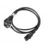 Cable Lanberg CA-C13C-11CC-0018-BK (C13 / IEC C13 / IEC 320 C13 F - Schuko M, 1,8m, black color)