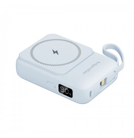 POWERBANK induction Kruger and Matz 10000 mAh Mag Safe z kablem niebieski