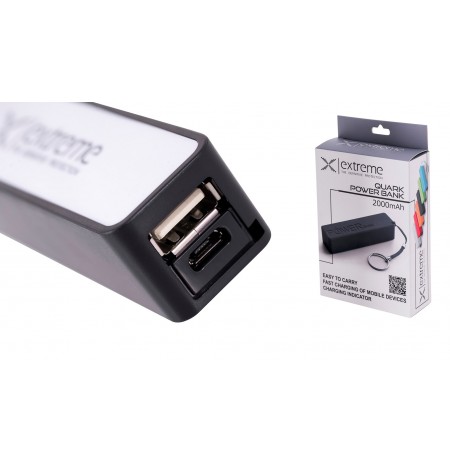 Esperanza EXTREME XMP101K QUARK power bank 2000 mAh Black
