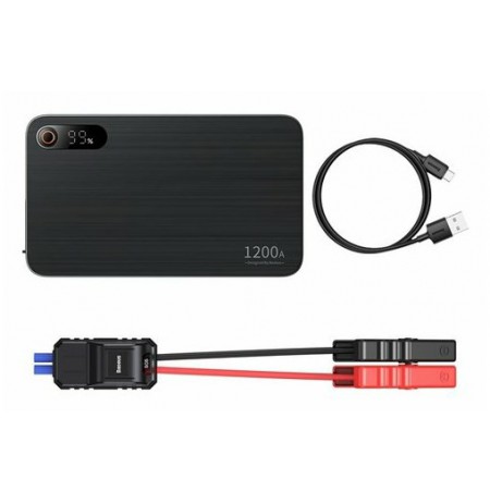 Powerbank/Jump Starter Baseus Pro+ Car Jump Starter, 12000mAh, 1200A, USB (Black)