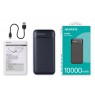 POWER BANK USB 10000MAH BLACK/PC100-14BK ADATA