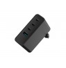 NATEC RIBERA GAN WALL CHARGER 3X USB-C + 1X USB-A 100W BLACK