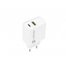 NATEC USB CHARGER RIBERA USB-A+USB-C 20W PD WHITE