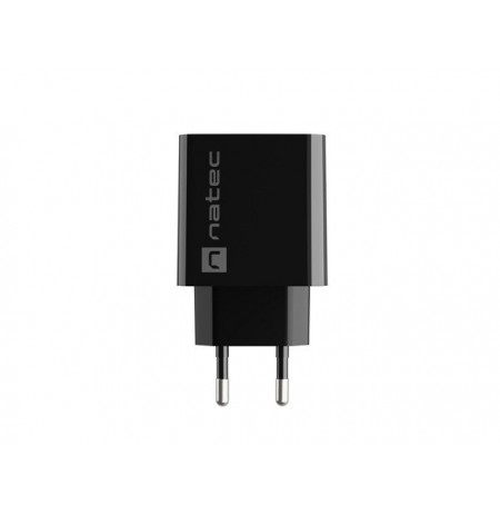 NATEC USB CHARGER RIBERA USB-A+USB-C 20W PD BLACK
