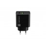 NATEC USB CHARGER RIBERA USB-A+USB-C 20W PD BLACK