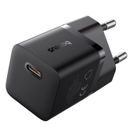 Baseus P10110909113-01 USB-C GaN5 mini 25W mains charger Black