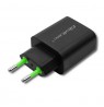Qoltec 51713 Charger | 18W | 5-12V | 1.5-3A | USB type C PD | USB QC 3.0 | Black