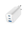 Gembird TA-UC-PDQC65-01-W 3-port 65 W GaN USB PowerDelivery fast charger, white