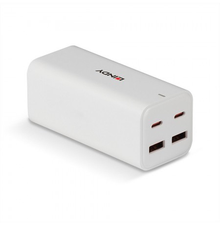 Lindy 100W 4-Port USB Type A & C GaN Charger