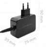 Qoltec 52386 GaN POWER PRO charger | 1xUSB-C | 65W | 5-20V | 3-3.25A | Black